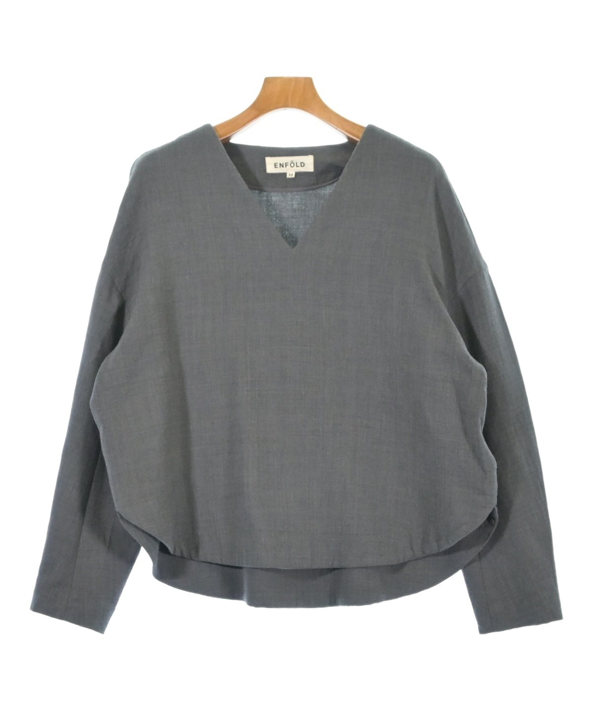 ENFOLD（エンフォルド）ブラウス グレー サイズ:38(M位) レディース