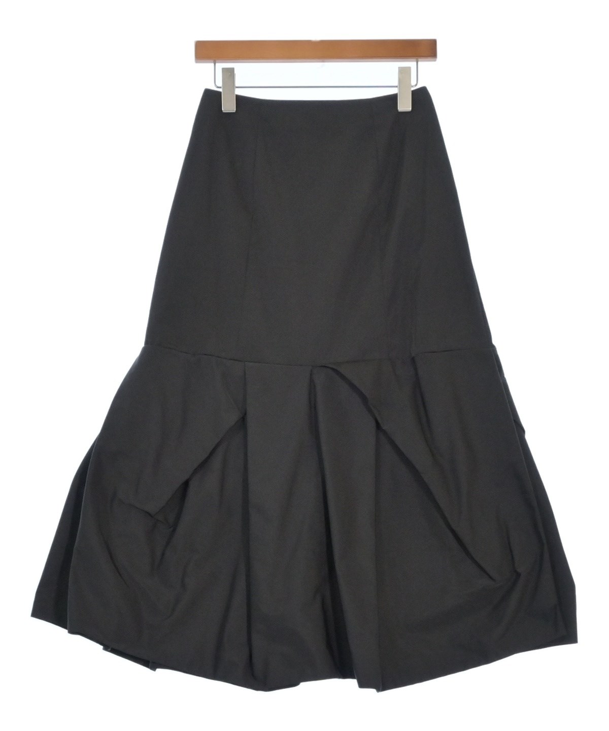 ENFOLD 　変形スカート　ラップスカート　ブラック黒　サイズ38 ENFOLD SOLID WAVE TUCK SKIRTエンフォルド 38 黒 - メルカリ