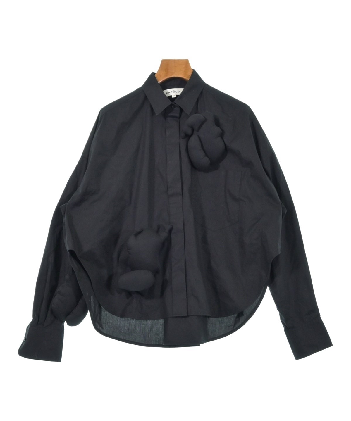 ENFOLD（エンフォルド）ブラウス 黒 サイズ:38(M位) レディース