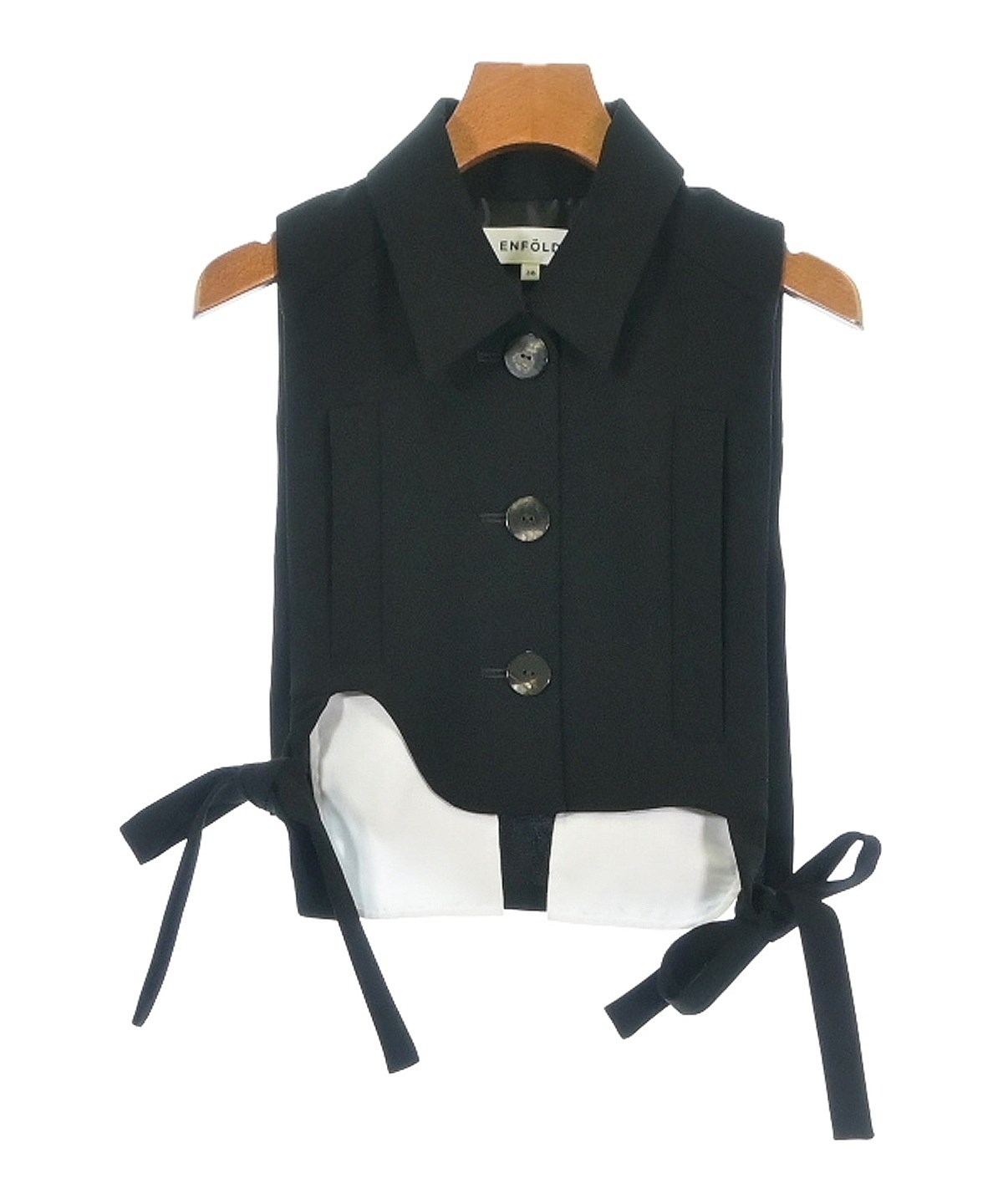 ENFOLD ベスト 38 ENFOLD（エンフォルド）ベスト 黒 サイズ:38(M位) レディース