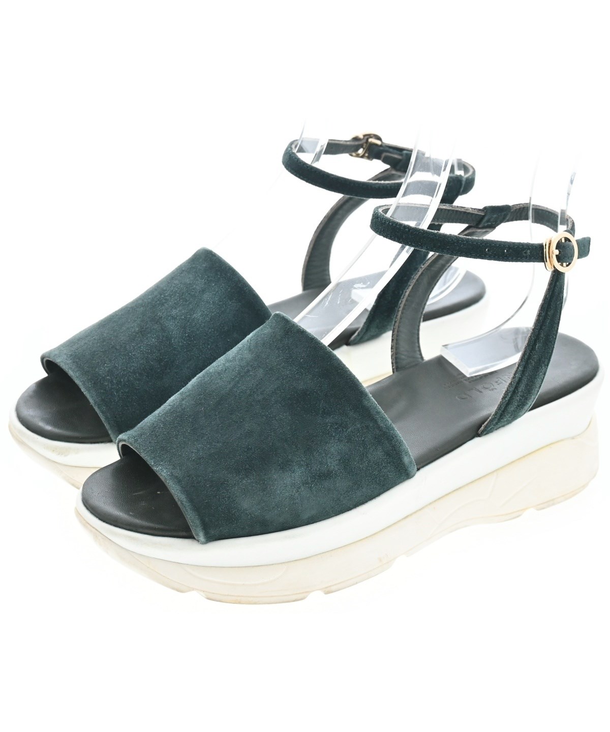 ENFOLD（エンフォルド）サンダル 緑 サイズ:EU38(24.5cm位) レディース