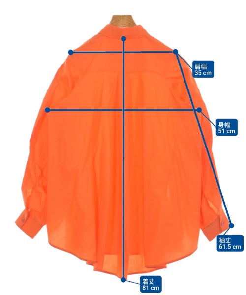 ENFOLD（エンフォルド）カジュアルシャツ オレンジ サイズ:38(M位) レディース/2200632243037