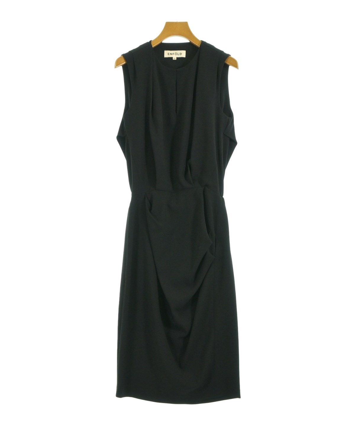 ENFOLD テレコロンT 38 黒 TURTLE-NECK BOX PULLOVER｜38｜BLK｜KNIT WEAR