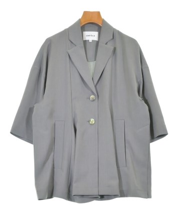 ENFOLD【変形テーラードジャケット 】 ENFOLD（エンフォルド）テーラードジャケット グレー サイズ:36