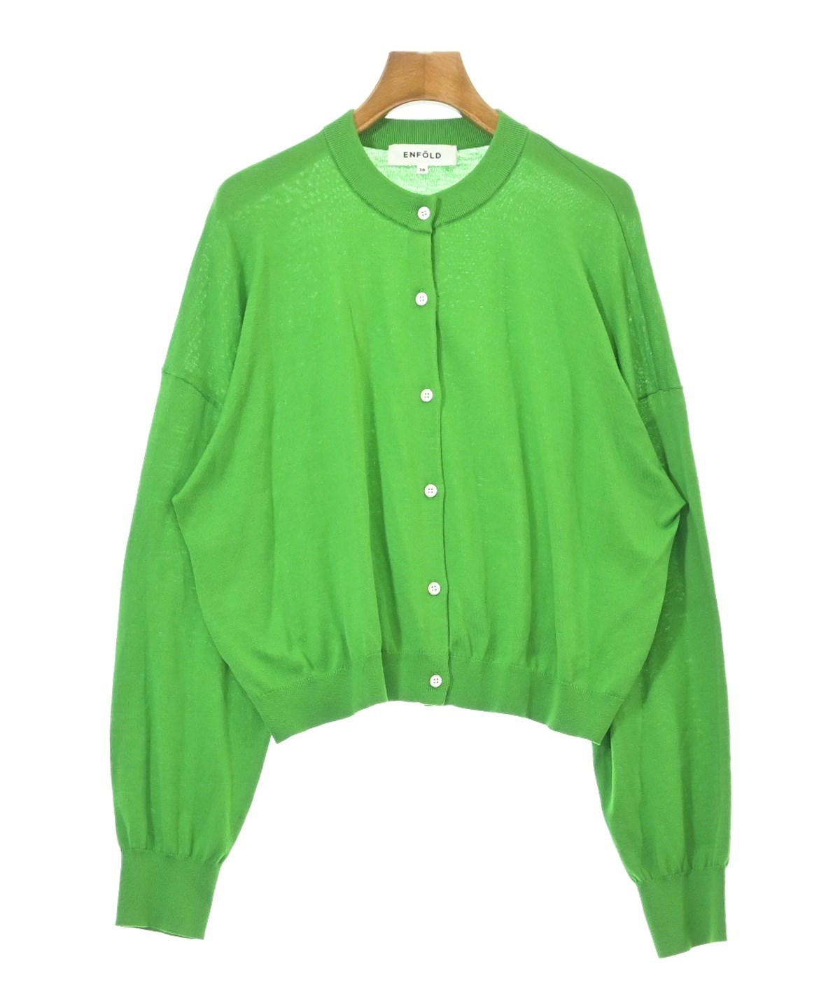 ENFOLD グリーン　カーディガン ENFOLD(エンフォルド)｜FAKE-LAYERED CARDIGAN/カーディガン