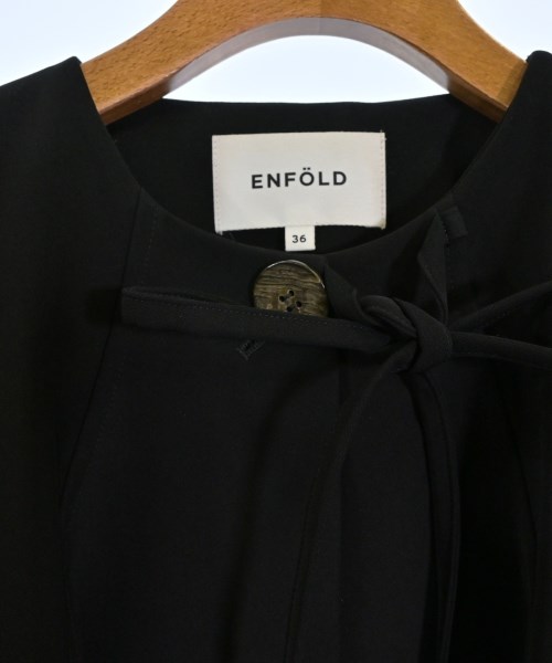 ENFOLD（エンフォルド）ノーカラージャケット 黒 サイズ:36(S位) レディース/2200694405077
