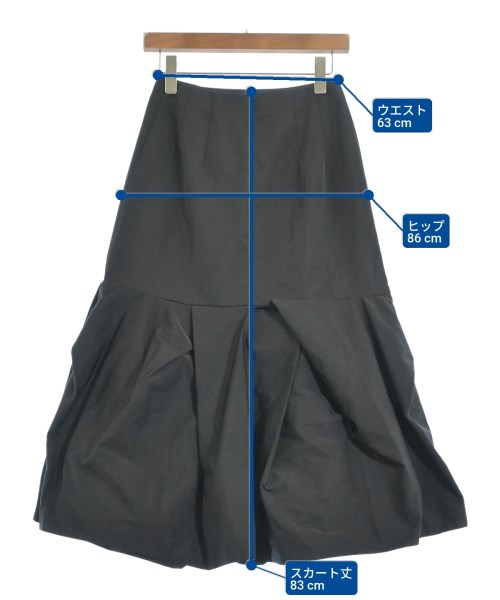 ENFOLD（エンフォルド）ロング・マキシ丈スカート 黒 サイズ:36(S位) レディース/2200652243055