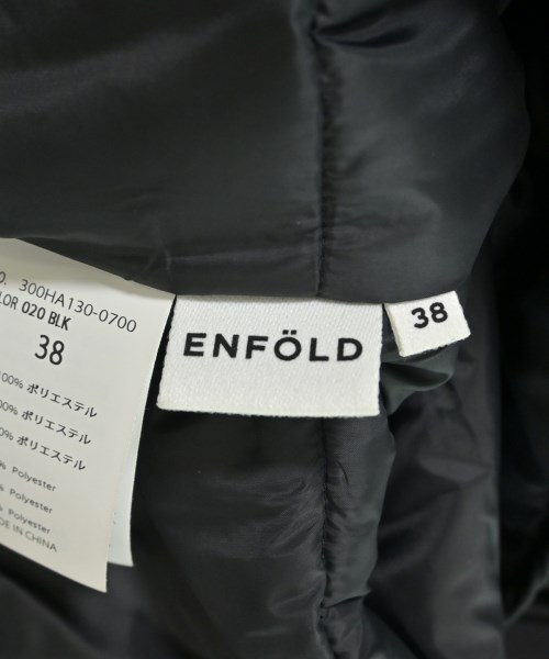 ENFOLD（エンフォルド）ダウンジャケット/ダウンベスト 黒 サイズ:38(M位) レディース/2200661163061