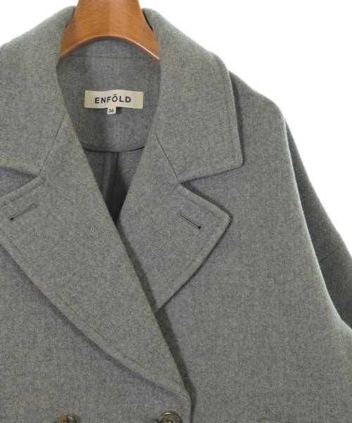 ENFOLD（エンフォルド）ピーコート グレー サイズ:36(S位) レディース/2200633922023