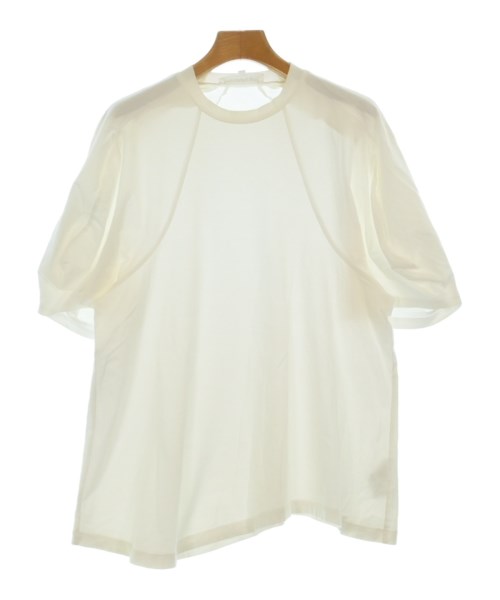 【中古】エンフォルド ENFOLD 23SS GATHER-SLEEVE BLOUSE ブラウス 半袖 38 白 ホワイト /AT ■OS レディース ENFOLD（エンフォルド）Tシャツ・カットソー 白 サイズ:38(M位