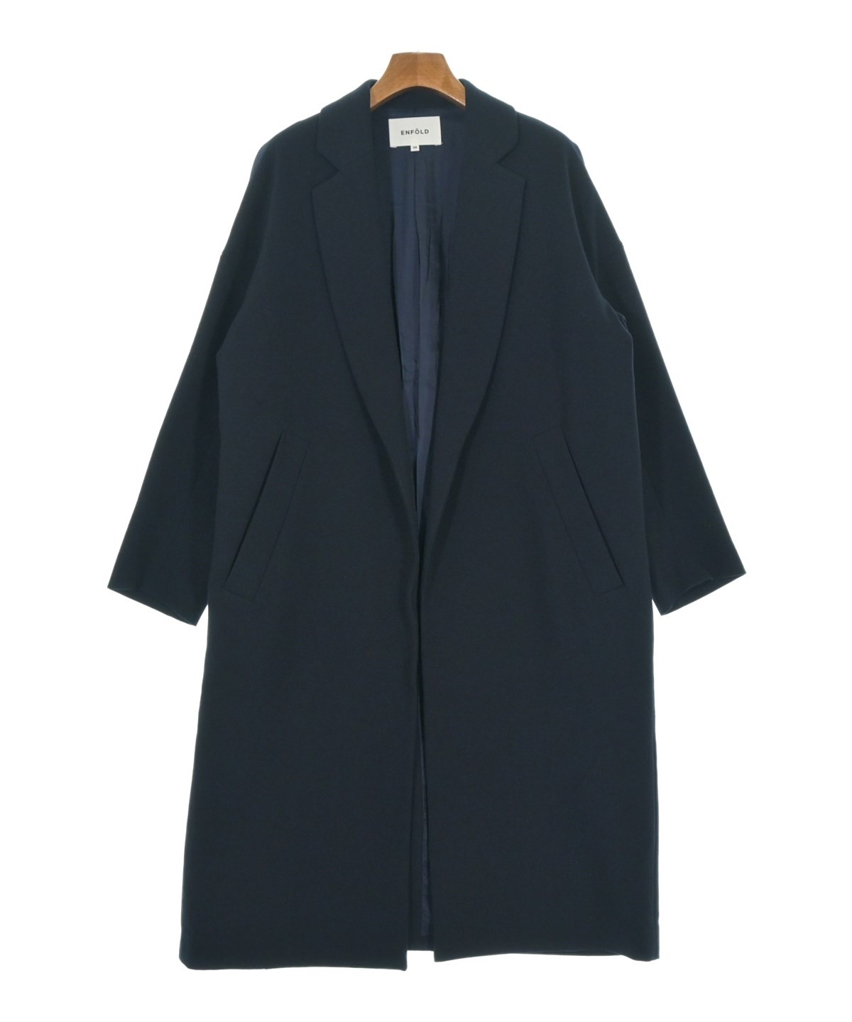 ENFOLD（エンフォルド）チェスターコート 紺 サイズ:38(M位