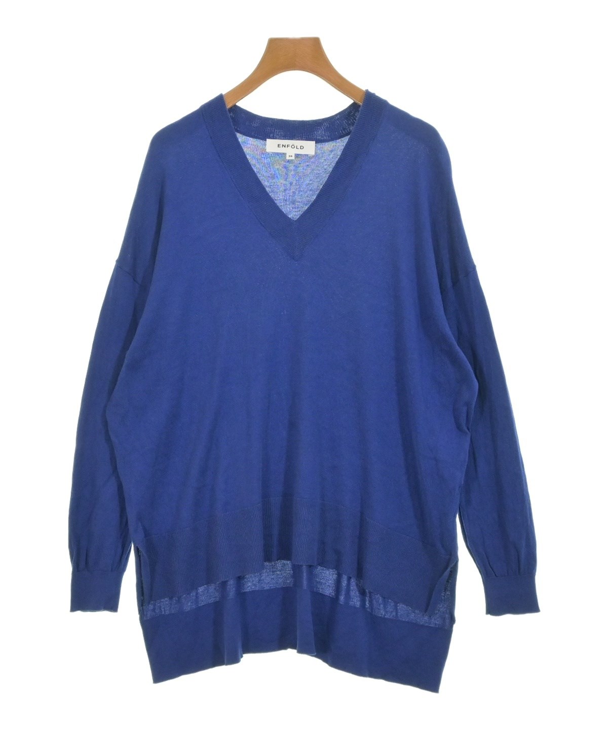 ENFOLD（エンフォルド）ニット・セーター 青 サイズ:36(S位