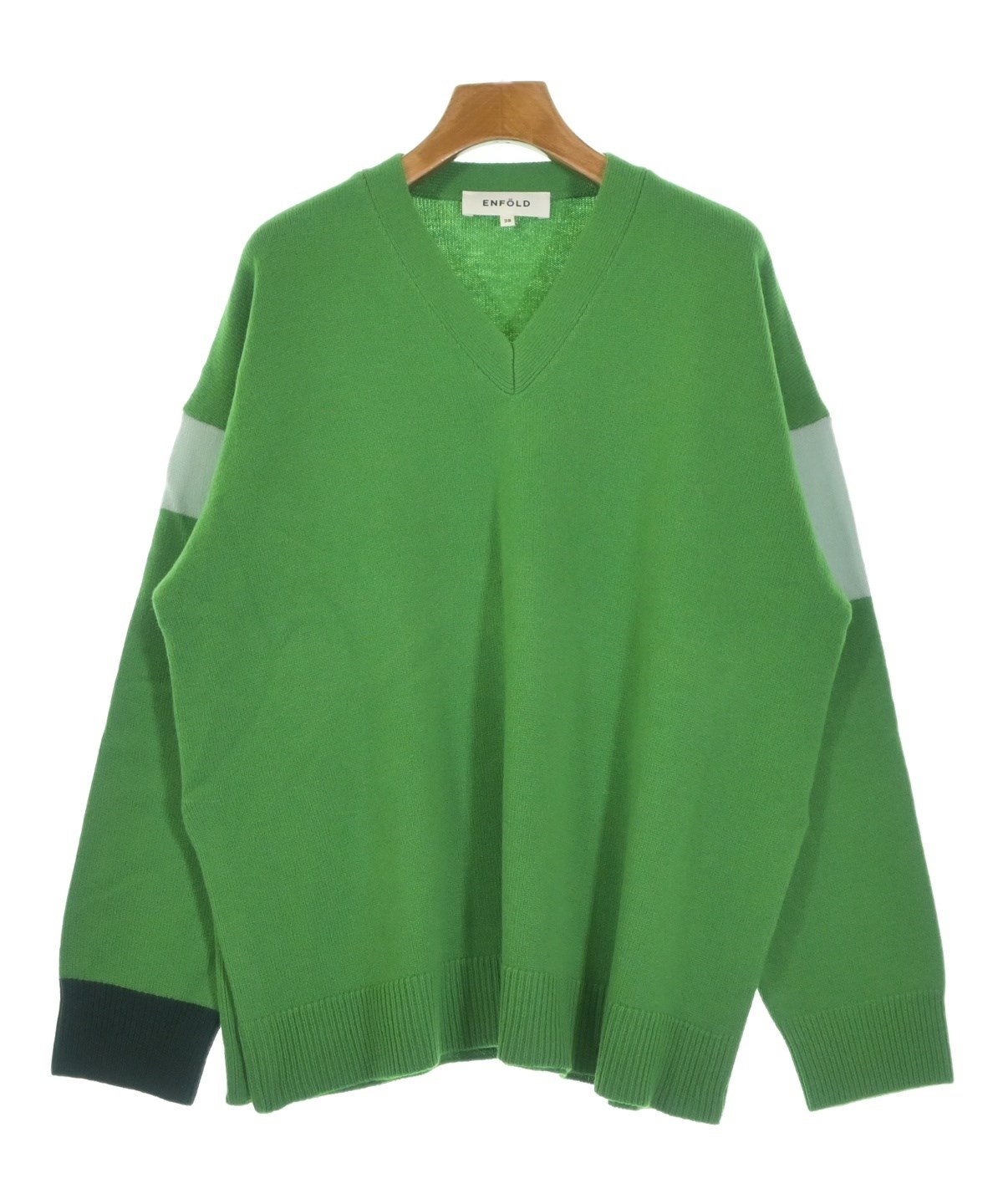 ENFÖLD ニットセーター サイズ38 グリーン　新品 ENFOLD（エンフォルド）ニット・セーター 緑 サイズ:38(M位