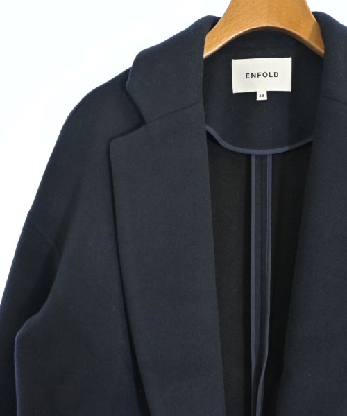 ENFOLD（エンフォルド）チェスターコート 紺 サイズ:38(M位) レディース/2200650577015