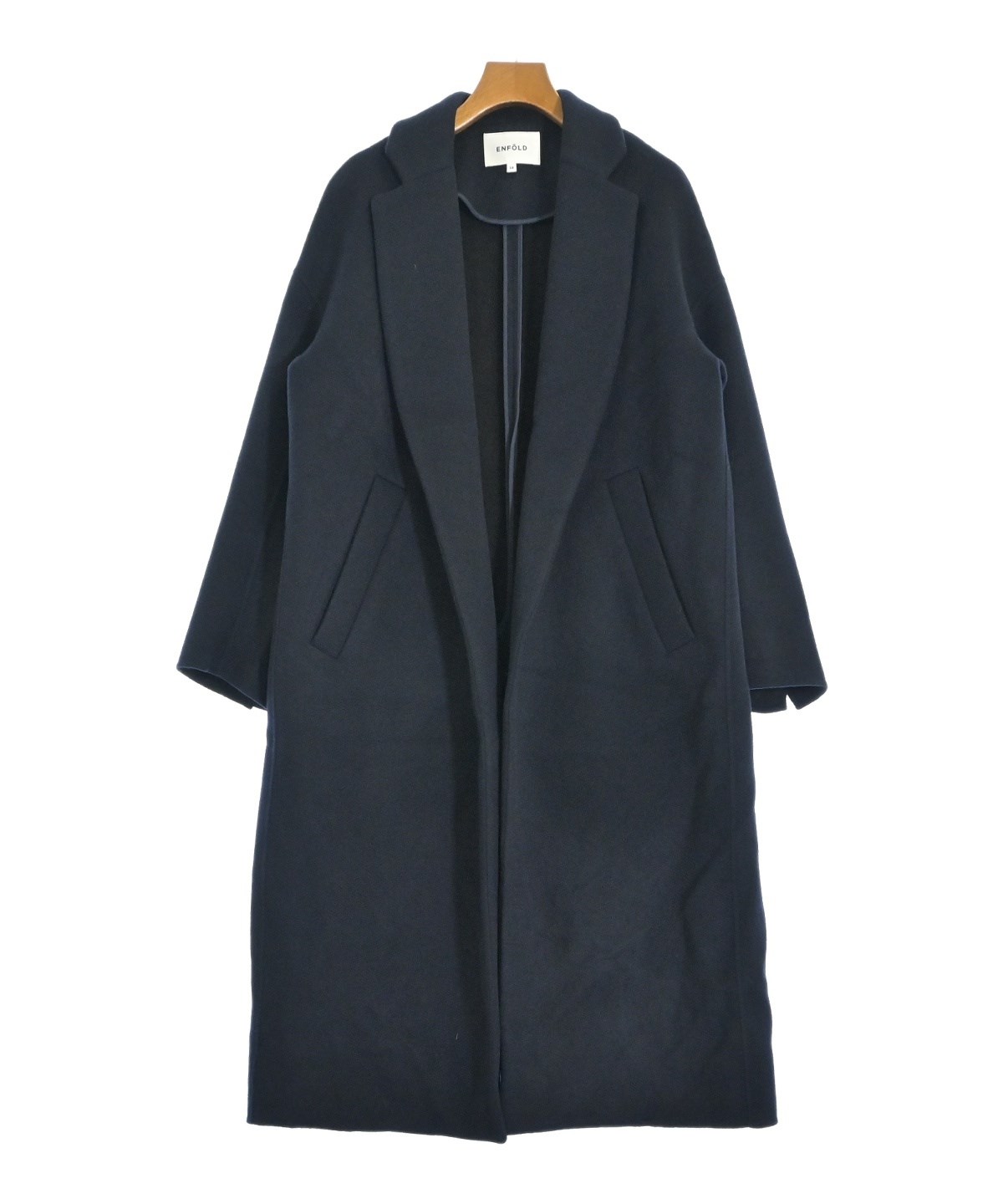 ENFOLD（エンフォルド）チェスターコート 紺 サイズ:38(M位