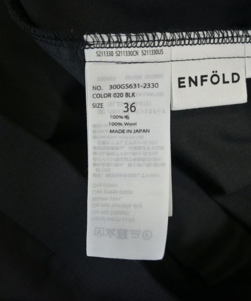 ENFOLD（エンフォルド）スラックス 黒 サイズ:36(S位) レディース/2200704066052