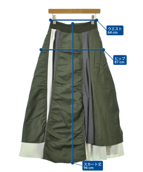 ENFOLD（エンフォルド）ロング・マキシ丈スカート カーキ サイズ:38(M位) レディース/2200660595030