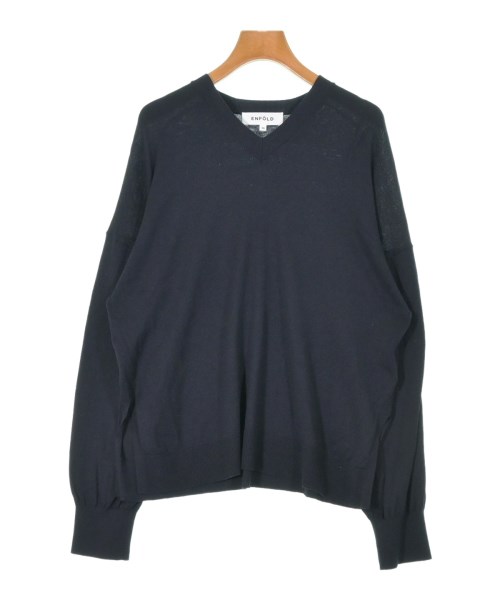 ENFOLD(エンフォルド)ニット・セーター 紺 サイズ:38(M位)/2200663929115