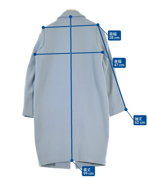 ENFOLD（エンフォルド）チェスターコート 青 サイズ:38(M位) レディース/2200667912014