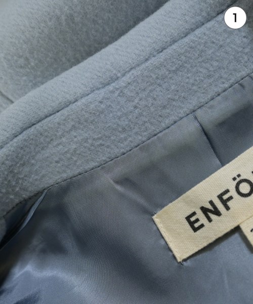 ENFOLD（エンフォルド）チェスターコート 青 サイズ:38(M位) レディース/2200667912014