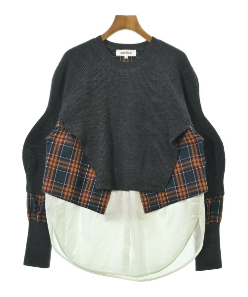 ENFOLD(エンフォルド)ニット・セーター グレー サイズ:38(M位)/2200667236028