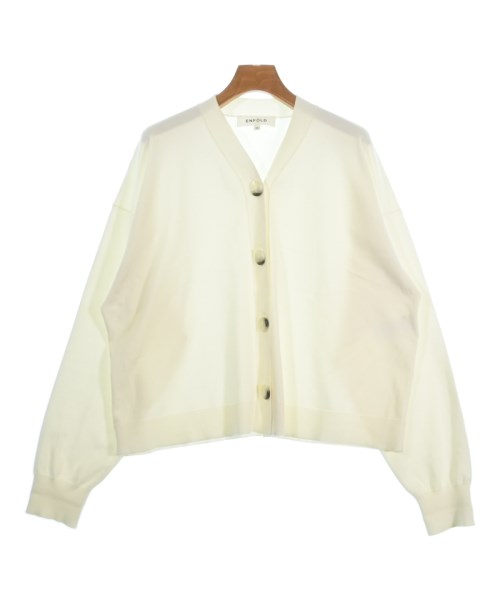 ENFOLD(エンフォルド)カーディガン 白 サイズ:38(M位)/2200671949051