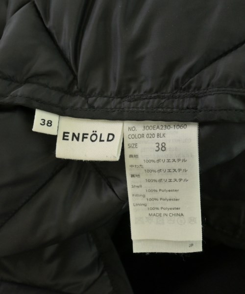 ENFOLD（エンフォルド）ダウンジャケット/ダウンベスト 黒 サイズ:38(M位) レディース/2200731429011