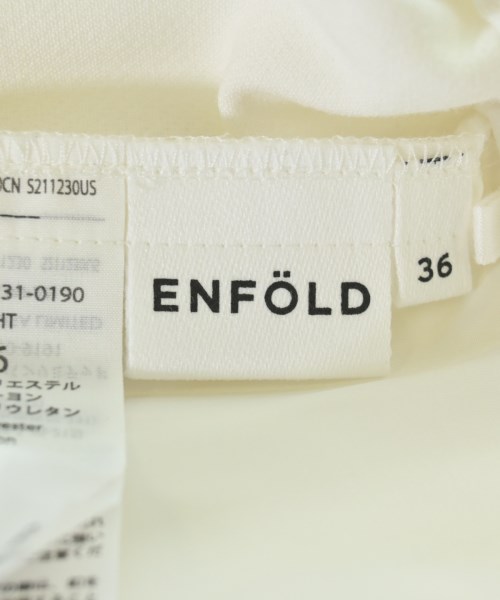 ENFOLD（エンフォルド）スラックス 白 サイズ:36(S位) レディース/2200728558113