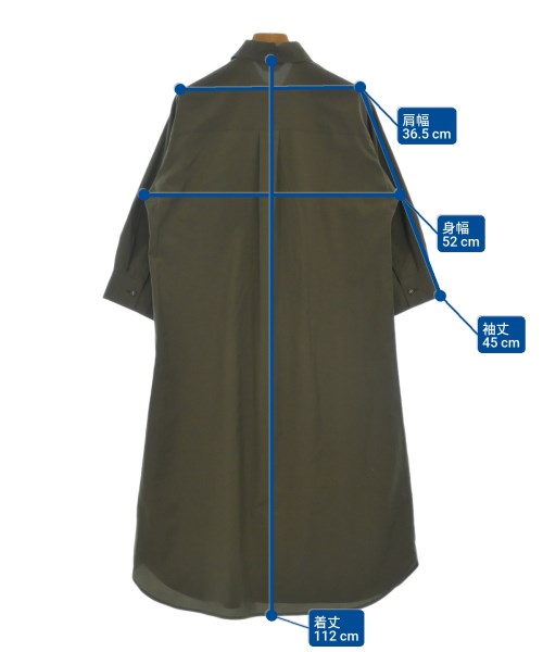 J.PRESS（ジェイプレス）シャツワンピース カーキ サイズ:F レディース/2200634680021