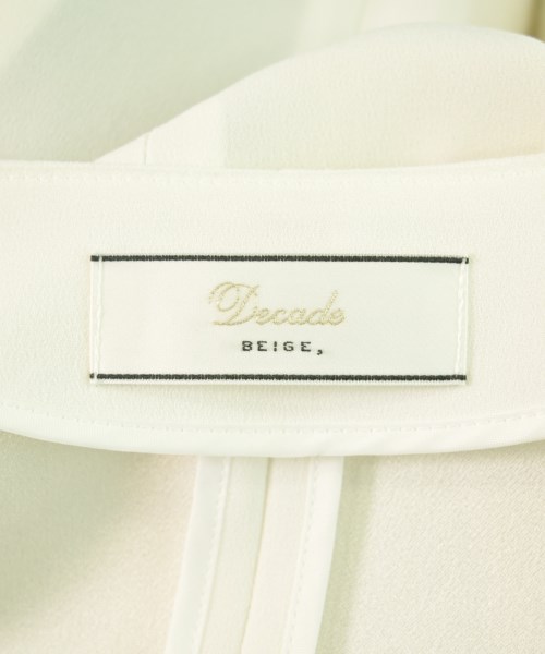 BEIGE,（ベイジ）ノーカラージャケット 白 サイズ:2(S位) レディース/2200644430111