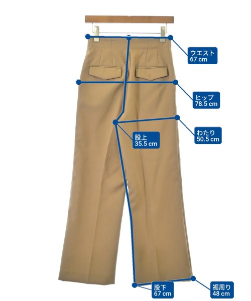 BEIGE,（ベイジ）スラックス 茶 サイズ:2(S位) レディース/2200672468032