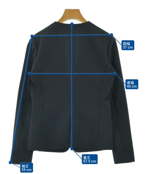 BEIGE,（ベイジ）ノーカラージャケット 紺 サイズ:4(M位) レディース/2200673112019