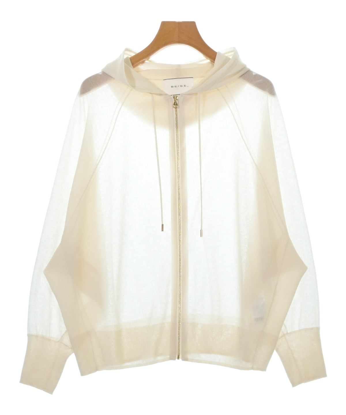 BEIGE, ベイジ カーディガン XS ベージュ 【古着】【中古】【送料無料】 BEIGE,（ベイジ）カーディガン ベージュ サイズ:4(M位) レディース