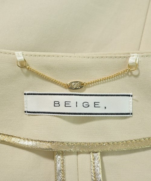 BEIGE,（ベイジ）ノーカラージャケット ベージュ サイズ:2(S位) レディース/2200644662031