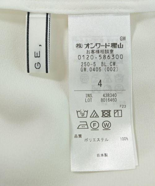 BEIGE,（ベイジ）ブラウス 白 サイズ:4(M位) レディース/2200661657010