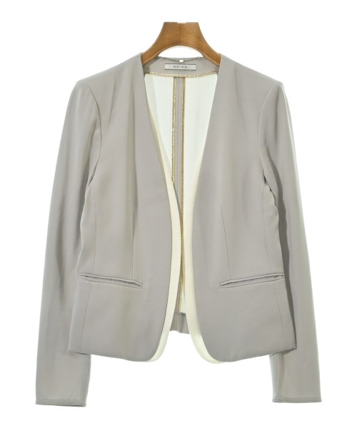 BEIGE,(ベイジ)ノーカラージャケット グレー サイズ:4(M位)/2200663396023