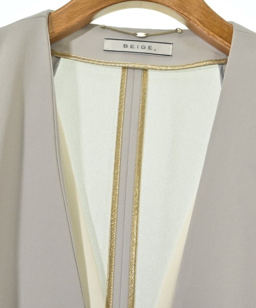 BEIGE,（ベイジ）ノーカラージャケット グレー サイズ:4(M位) レディース/2200663396023