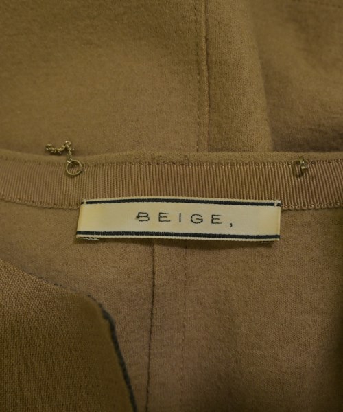 BEIGE,（ベイジ）ノーカラージャケット 茶 サイズ:2(S位) レディース/2200724911042