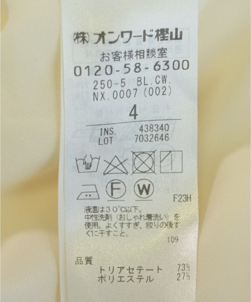 BEIGE,（ベイジ）カジュアルシャツ 黄 サイズ:4(XL位) レディース/2200715022108