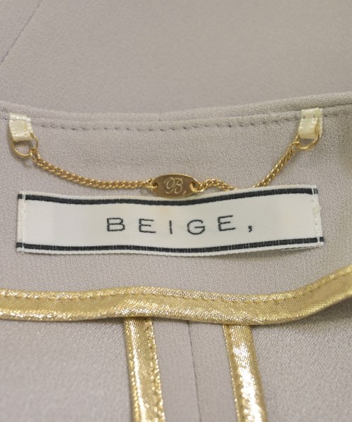 BEIGE,（ベイジ）ノーカラージャケット グレー サイズ:4(M位) レディース/2200722838143