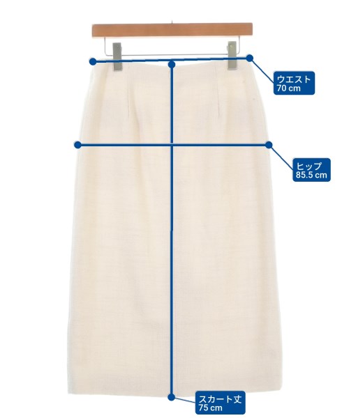 BEIGE,（ベイジ）ロング・マキシ丈スカート 白 サイズ:6(S位) レディース/2200688576141