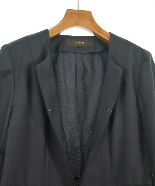 Reflect（リフレクト）ノーカラージャケット 紺 サイズ:9(M位) レディース/2200618020027