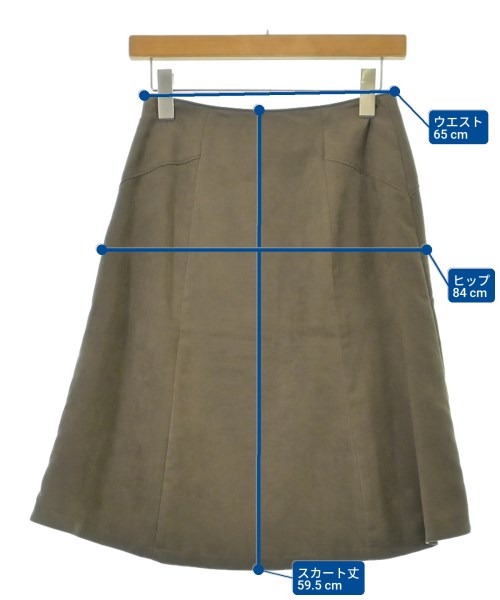 Reflect（リフレクト）ひざ丈スカート 茶 サイズ:7(S位) レディース/2200674266025