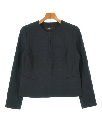 【リフレクト】中古 美品 レザー ジャケット 11号 Reflect（リフレクト）ノーカラージャケット 紺 サイズ:11(L位