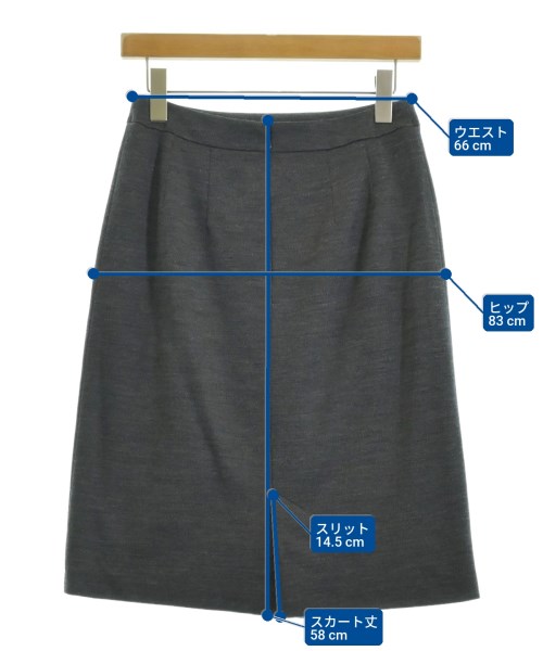 Reflect（リフレクト）ひざ丈スカート グレー サイズ:9(M位) レディース/2200651745123