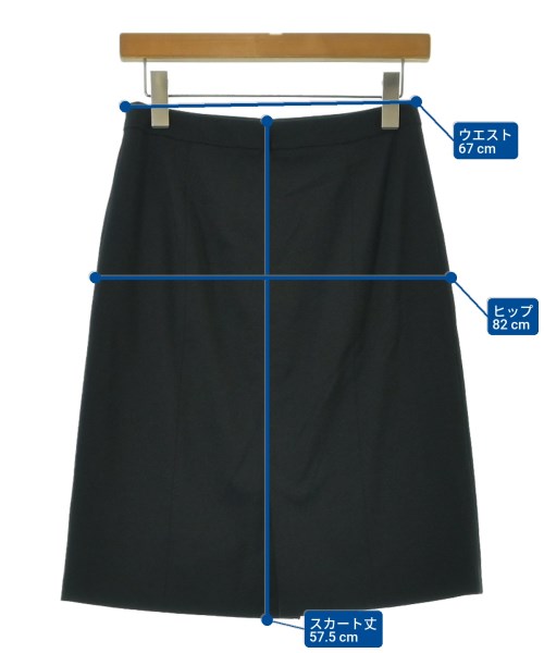 Reflect（リフレクト）ひざ丈スカート 黒 サイズ:9(M位) レディース/2200645140118
