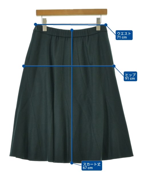 Reflect（リフレクト）ロング・マキシ丈スカート 緑 サイズ:13(XL位) レディース/2200656584031