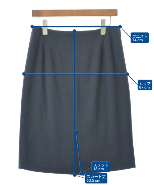 Reflect（リフレクト）ひざ丈スカート 紺 サイズ:13(L位) レディース/2200645496185