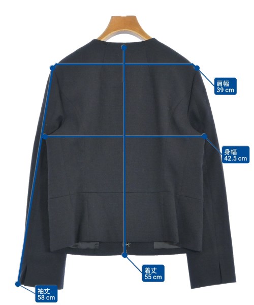 Reflect（リフレクト）ノーカラージャケット 紺 サイズ:11(L位) レディース/2200661168097