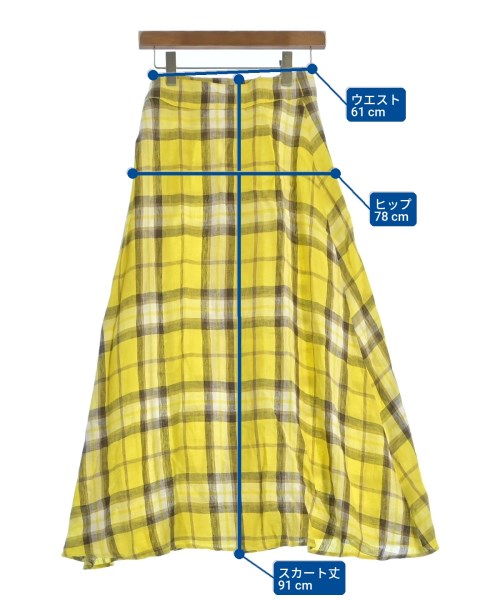 O'NEIL OF DUBLIN（オニールオブダブリン）ロング・マキシ丈スカート 黄 サイズ:36(S位) レディース/2200609181164